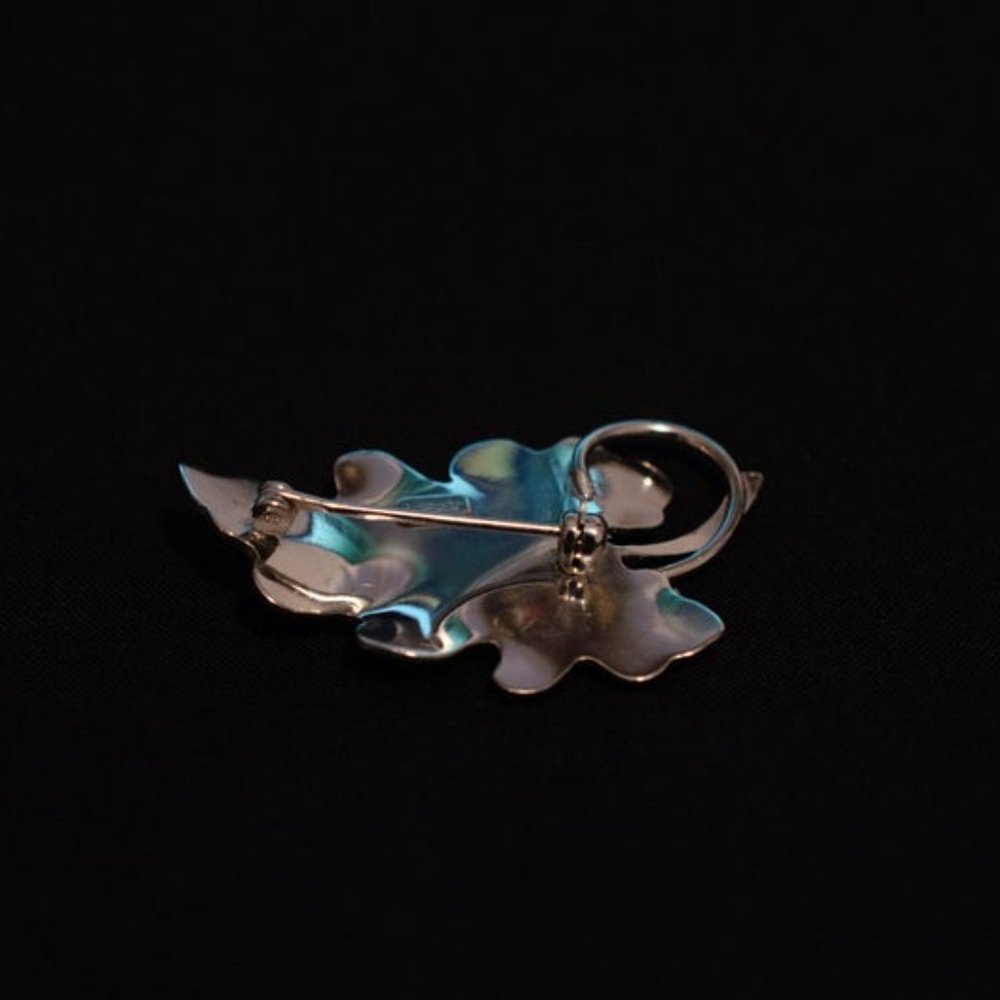 Carl Art Vintage Sterling Silver Leaf brooch - Picture 2 of 3